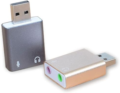 3.5mm Microphone to USB 2.0 Stereo O External Sound Card Adapter for PC USB Input 3.5mm Headphone in Kuwait