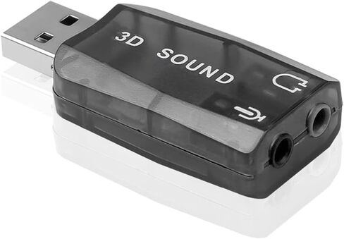 USB to 3.5mm Mic Microphone Adapter 3D Sound Card for Headset Stereo Converter in Kuwait