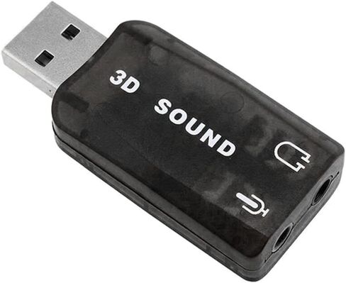 USB to 3.5mm Mic Microphone Adapter 3D Sound Card for Headset Stereo Converter in Kuwait