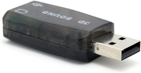 USB to 3.5mm Mic Microphone Adapter 3D Sound Card for Headset Stereo Converter in Kuwait