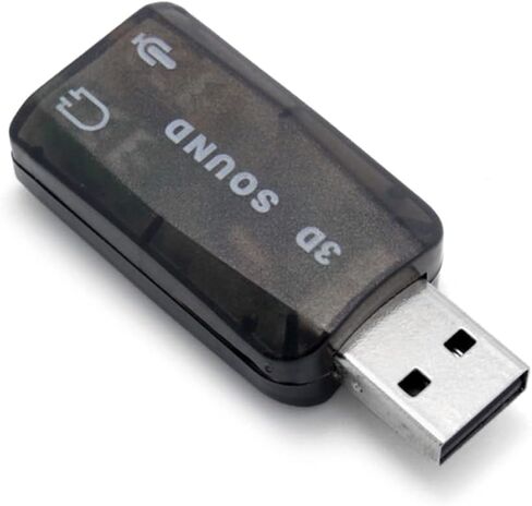 USB to 3.5mm Mic Microphone Adapter 3D Sound Card for Headset Stereo Converter in Kuwait