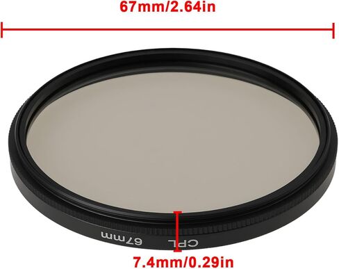 CPL 67mm Polarising Filter Compatible with Canon Compatible with Panasonic in Kuwait