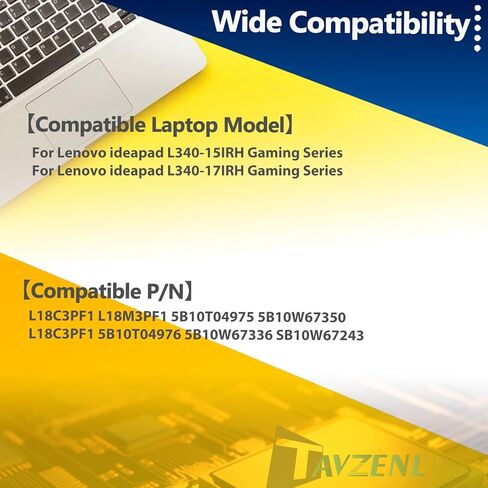 استبدال بطارية الكمبيوتر المحمول L18C3PF1 L18M3PF1 لجهاز Lenovo Ideapad L340-15IRH L340-17IRH سلسلة الألعاب 5B10T04975 5B10W67350 5B10T04976 5B10W67336 SB10W67243 11.52V 45Wh in Kuwait