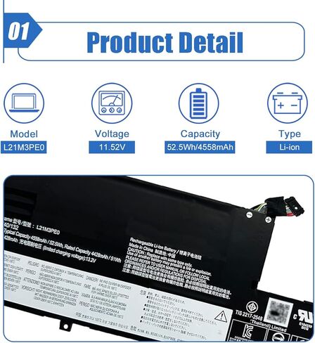 استبدال بطارية الكمبيوتر المحمول 52.5Wh L21M3PE0 لجهاز Lenovo IdeaPad Flex 5 14IAU7 14ALC7 14IRU8 14ABR8 5 16IAU7 16ALC7 16IRU8 16ABR8/ 7 14IAU7 Series L21C3PE0 L21L3PE0 L21B3PE0 L21M3PE1 L21M3PE2 in Kuwait