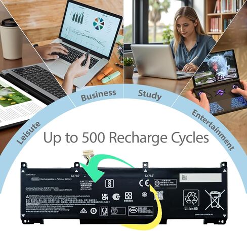 RH03XL M02027-005 استبدال بطارية الكمبيوتر المحمول HP ProBook 430 440 445 450 455 630 640 650 G8 G9 G10 EliteBook 645 650 655 G9 G10 Series M01524-541 RHO3XL M01524-AC1 M75017-171 45 واط ساعة in Kuwait