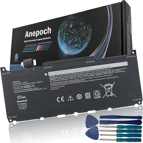 MN79H Laptop Battery Replacement for Dell XPS 13 Plus 9320 P151G i5 93204K XPS 9320 XPS9320 XPS9320-7523BLK-PUS XPS9320-7585SLV-PUS J7H5M 0J7H5M NXRKW 0NXRKW 0MN79H 11.55V 55Wh 4524mAh in Kuwait