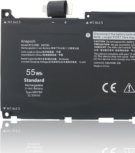 MN79H Laptop Battery Replacement for Dell XPS 13 Plus 9320 P151G i5 93204K XPS 9320 XPS9320 XPS9320-7523BLK-PUS XPS9320-7585SLV-PUS J7H5M 0J7H5M NXRKW 0NXRKW 0MN79H 11.55V 55Wh 4524mAh in Kuwait