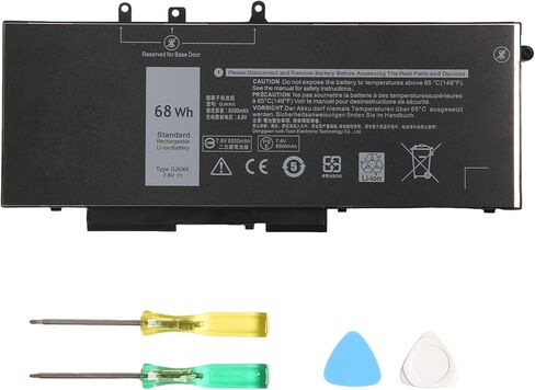 بطارية كمبيوتر محمول GJKNX لأجهزة Dell Latitude 5280 5288 5480 5488 5490 5491 5495 5580 5590 5591 & Precision 15 3520 3530 متوافقة مع GD1JP 0GD1JP DY9NT 0DY9NT 5YHR4 451-BBZG KCM82 0KCM82 68 واط ساعي 7.6 فولت in Kuwait