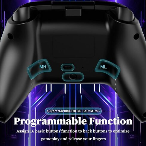 Hexamurby Wireless Controller for PC with 2.4G Adapter Receiver/RGB Light/Programmable/Turbo/Motion Sensor/Dual Vibration in Kuwait