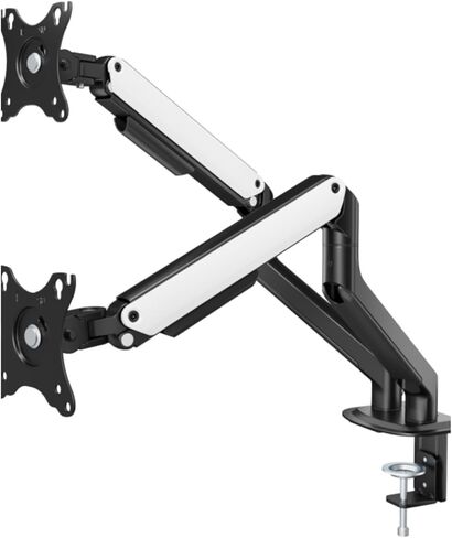 Wall-Mounted Robotic Arm Tv Stand - Dual Monitor Mechanical Springs Stand for 17-32 Inch Screens, Height Adjustable Dual Monitor Desk Mount,Black in Saudi Arabia