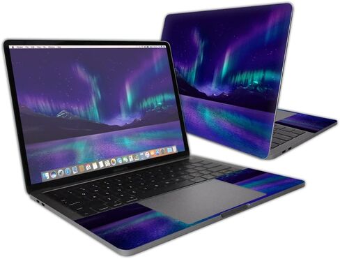 غلاف MightySkins متوافق مع Apple MacBook Pro 13 بوصة (2020-2016) غطاء لاصق لشريط اللمس Aurora Borealis in Kuwait