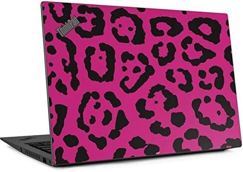 Skinit Decal Laptop Skin Compatible with Thinkpad X1 Carbon (6th Gen 2018) - Originally Designed Rosy Leopard Design in Kuwait