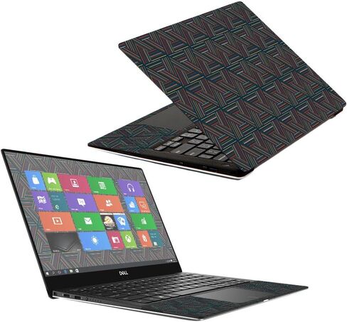 MightySkins Skin Compatible with Dell XPS 13" 9370 (2018) - Triangle Stripes | Protective, Durable, and Unique Vinyl Decal wrap Cover | Easy to Apply, Remove, and Change Styles | Made in The USA in Kuwait