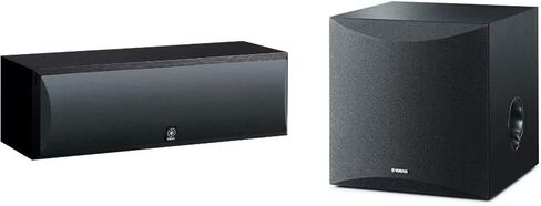 ياماها NS-SW100BL مضخم صوت 10 بوصة ومجموعة مكبرات صوت مركزية NS-C210BL in Kuwait