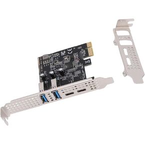 PCIe USB 3.2 Card, PCIe to USB 3.2 Gen 1 Expansion Card, 20 Gbps Bandwidth with Type C and Type A Ports, Ideal for Desktop PC in Kuwait