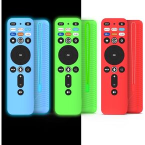 [عبوة من 3 قطع] غطاء سيليكون لهاتف VIZIO XRT260، جراب واقٍ مضاد للانزلاق ومقاوم للصدمات لجهاز VIZIO XRT260 Smart TV عن بعد من السيليكون مع حبل (أزرق متوهج + أخضر متوهج + أحمر) in Kuwait