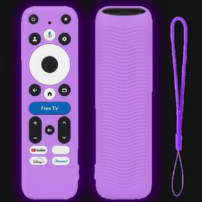 حافظة لجهاز التحكم عن بعد Onn 4K Pro، غطاء TOKERSE متوافق مع جهاز التحكم عن بعد Onn Google TV 4K Plus/Pro جهاز التحكم عن بعد مضاد للانزلاق ومضاد للصدمات مع حبل يتوهج في الظلام - أزرق in Kuwait