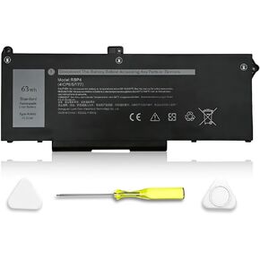 بطارية كمبيوتر محمول RJ40G لجهاز Dell Latitude 155520 Latitude 14 5420 Precision 153560 Series متوافقة مع M033W 01K2CF 075X16 WY9DX P137G P137G001 P104F P104F001 0WK3F1 0M3KCN 15.2V 63WH 3941 مللي أمبير in Kuwait