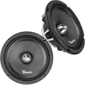 Timpano 1200 Watts 6.5" Neodymium Midrange Speakers of TPT-NEO6-4 Bullet 4 Ohm Shallow Mount PRO Audio Mid Range Loudspeaker (Bundle 2 Speakers) High Output Premium Car Speaker in Saudi Arabia
