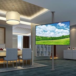 Monitor Mount, Tv Wall Mount, Rotating Rack for Dividers, Rotating Tv Cabinet, Rotating Base - LCD Tv, 360 Degree Rotating Frame, Floor Stand - 32-75" Led Screen Mou,One Colour-110 in Kuwait