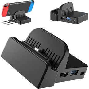 Portable Dock Station for Nintend0 Switch/Switch OLED, Switch TV Dock with 4K HDMI Video Output, Multiple USB Ports, Compact and Portable Design, Cooling System in Saudi Arabia