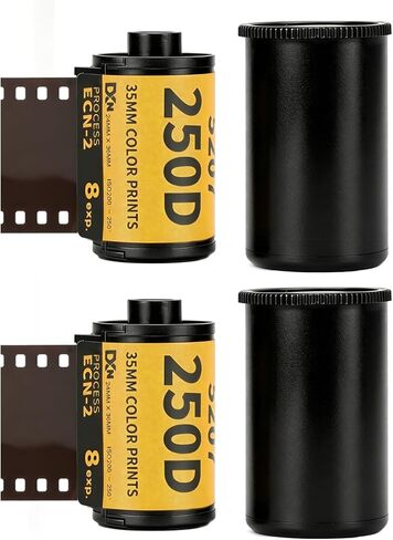 قطعتان من لفة فيلم 35 مم، بكرة فيلم كاميرا ECN 2 35 مم، 200 إلى 250 بكرة فيلم طباعة ملونة حساسة للضوء لـ 135 كاميرا، سهلة التركيب وسهلة الاستخدام in Kuwait