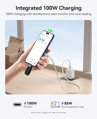 ORICO Ultra-Thin Magnetic SD Card Reader for iPhone, 4-in-1 USB C Memory Card Reader with PD 100W, Dual Slots for SDXC, SDHC, SD, Micro SDXC,MicroSD, Micro SDHC Card in Kuwait