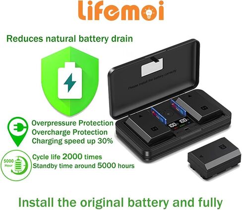 D-LI90 Battery Charger with Card Reader (excluding Battery) Compatible with Pentax K1II K7 K7D K5 K5D K5I K5IIS K3 K3II K3III K1 K01 645D 645Z Cameras in Kuwait