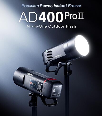 غودوكس مصباح ستروب DP400IIIV 400 واط 5700±200 كلفن، نظام اكس لاسلكي مدمج 2.4G، لوحة LCD شفافة، مع مصباح LED لنمذجة استوديو الصور بوينز ماونت in Saudi Arabia