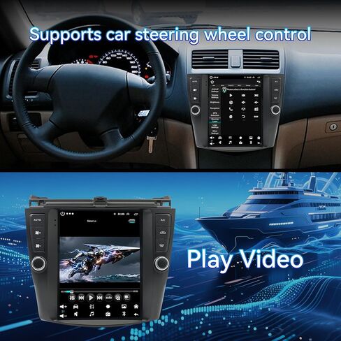Binize Android 12 Car Stereo متوافق مع Carplay&Android Auto 10 بوصة تعمل باللمس لسيارة Honda Accord 7th 2003 2004 2005 2006 2007 يدعم GPS Navi/Bluetooth/FM/AM/DSP+كاميرا احتياطية in Saudi Arabia