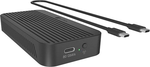 حاوية SSD بسرعة 80 جيجابت في الثانية M.2 NVMe SSD مع مروحة تبريد، حاوية ICY BOX USB4 NVMe SSD متوافقة مع Thunderbolt 5/4/3/USB 4 M-Key SSD حتى 8 تيرابايت، هيكل من سبائك الألومنيوم in Kuwait