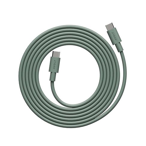 كابل Avolt USB-C إلى USB-C (6.6 قدم) - كابل شحن سريع من السيليكون الناعم لأجهزة iPhone 15 وMacBook وiPad وAndroid - تصميم متين وخالي من التشابك (USB C إلى USB C، أزرق قرش) in Saudi Arabia