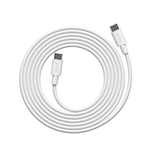 كابل Avolt USB-C إلى USB-C (6.6 قدم) - كابل شحن سريع من السيليكون الناعم لأجهزة iPhone 15 وMacBook وiPad وAndroid - تصميم متين وخالي من التشابك (USB C إلى USB C، أزرق قرش) in Saudi Arabia