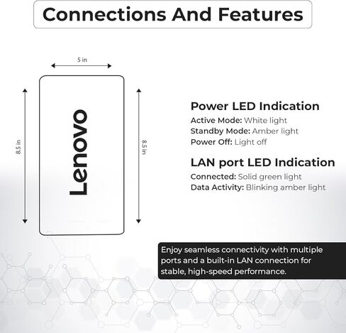 قاعدة كمبيوتر محمول Lenovo 40BE0135US Thunderbolt 4 مع HDMI 2.1 ومنفذ عرض مزدوج، ومنافذ USB-A وUSB-C متعددة، توصيل طاقة 100 وات، إيثرنت 2.5 جيجا بايت، اتصال متعدد الشاشات in Kuwait