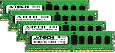 A-Tech 32GB Kit (4x8GB) Memory RAM for Dell PowerEdge R730 - DDR4 2133MHz PC4-17000 ECC Registered RDIMM 1Rx4 1.2V - Server in Kuwait
