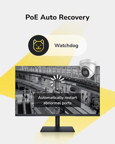 Cudy GS1010P محول PoE غير مُدار بـ 10 منافذ جيجابت إيثرنت، مع 8 × PoE+ @ 120 وات، سطح المكتب/الحامل، وضع CCTV / VLAN، 802.3af/ 802.3at، التوصيل والتشغيل in Kuwait