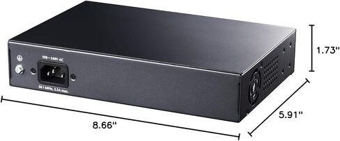 Cudy GS1010P محول PoE غير مُدار بـ 10 منافذ جيجابت إيثرنت، مع 8 × PoE+ @ 120 وات، سطح المكتب/الحامل، وضع CCTV / VLAN، 802.3af/ 802.3at، التوصيل والتشغيل in Kuwait