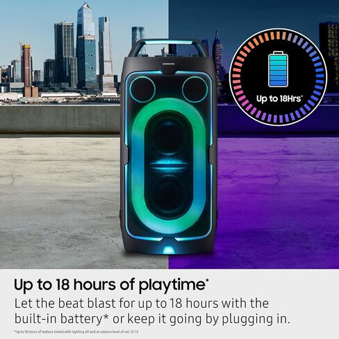 مكبر صوت سامسونج ST50F Sound Tower المحمول للحفلات مع بطارية مدمجة، بلوتوث، مقاومة للرذاذ IPX4، عمر بطارية يصل إلى 18 ساعة، صوت اتجاهي، MX-ST50F/ZA (متجدد) in Kuwait
