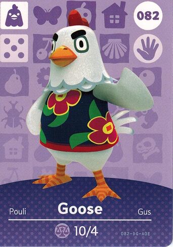 Animal Crossing Happy Home Designer Amiibo Card Goose 082/100 in Kuwait