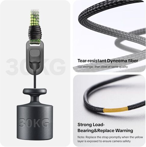 PGYTECH Camera Strap Slim (Vintage) w/Quick Connectors Slim Set | Durable Quick-Release Kit for Compact Cameras, Mirrorless & Smartphones in Kuwait