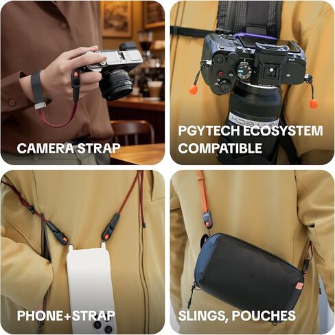 PGYTECH Camera Strap Slim (Vintage) w/Quick Connectors Slim Set | Durable Quick-Release Kit for Compact Cameras, Mirrorless & Smartphones in Kuwait