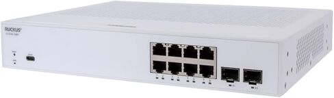 محول Ruckus ICX8100-C08PF ذو 8 منافذ Gigabit PoE+، 124 وات، وصلات SFP 2 × 1 جيجابت، إدارة الطبقة الثانية، 32K MAC، إطارات جامبو 9216B، SNMP/SSH Remote MGMT، حزمة Cloud Care التي تم تكوينها مسبقًا مؤهلة in Kuwait