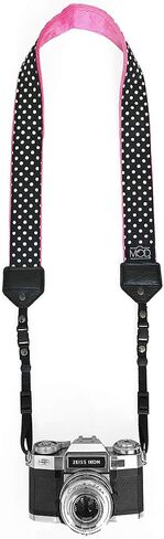 Mod Straps Vintage Retro Black Polka Pattern with Quick Release Premium Universal Camera Strap in Kuwait