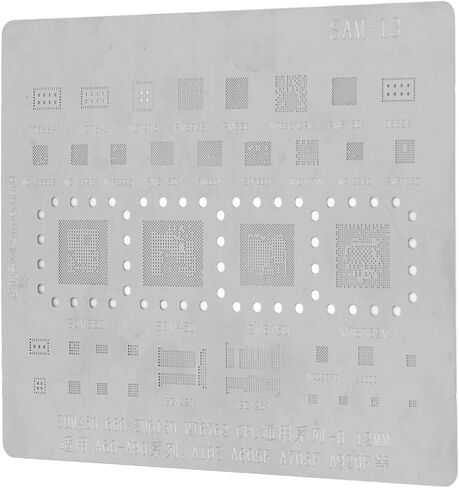 قالب إعادة عمل وحدة المعالجة المركزية للهاتف العالمي من Fafeicy BGA Reballing Stencil مع مادة من الفولاذ المقاوم للصدأ لسلسلة 660 SM6150 MT6762 A60-A90 A10S A605F A705F in Kuwait