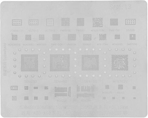 قالب إعادة عمل وحدة المعالجة المركزية للهاتف العالمي من Fafeicy BGA Reballing Stencil مع مادة من الفولاذ المقاوم للصدأ لسلسلة 660 SM6150 MT6762 A60-A90 A10S A605F A705F in Kuwait