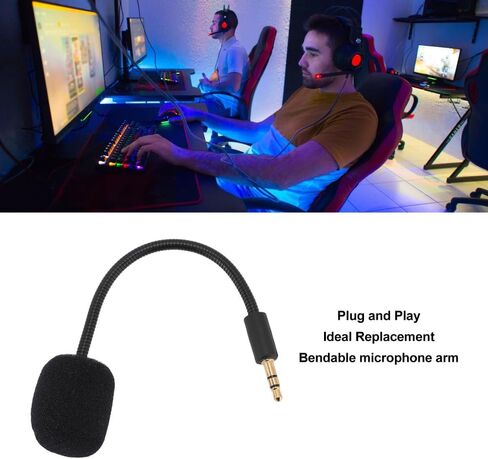 ميكروفون سماعة رأس للألعاب بمقبس 3.5 ملم، ميكروفون مرن احترافي متين ومضاد للتداخل للأجهزة الطرفية للكمبيوتر in Kuwait