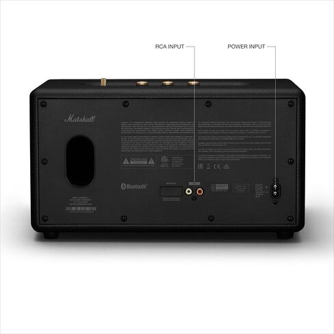 Marshall Stanmore III Bluetooth Home Speaker - Loud Stereo Sound with Bass and Treble Controls | Plug-in Powered | Record Player Compatible | RCA and 3.5 mm Aux Inputs - Black (Renewed) in Kuwait