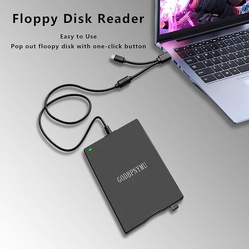 محرك أقراص مرنة مقاس 3.5 بوصة، محرك أقراص مرنة USB محمول، توصيل وتشغيل USB-C FDD خارجي، ناسخة قرص مرن 1.44 ميجابايت متوافقة مع أجهزة الكمبيوتر المحمولة وأجهزة الكمبيوتر الشخصية وأجهزة Windows 11/10/8/XP وmacOS تأتي مع حقيبة in Kuwait
