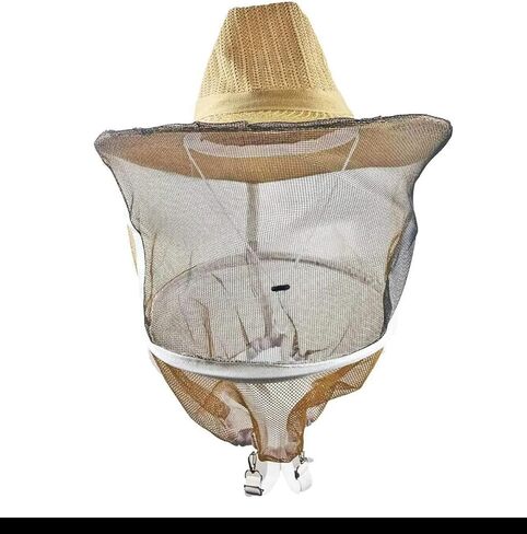 قبعة رعاة البقر من Beekeeper مع حجاب النحل الواقي، حماية رأس تربية النحل، نمط القش in Kuwait