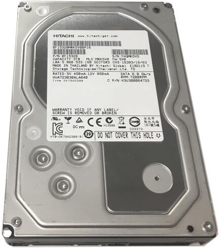 HGST Ultrastar 3TB 7200 RPM 64MB Cache SATA III 6.0Gb/s 3.5in Internal Hard Drive for NAS, RAID, Surveillance Storage -HUA723030ALA640 (Renewed) w/3 Year Warranty in Kuwait